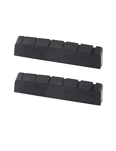 Metallor Tuerca de guitarra de grafito de 6 cuerdas preranurada, compatible con Les Paul LP SG Style...