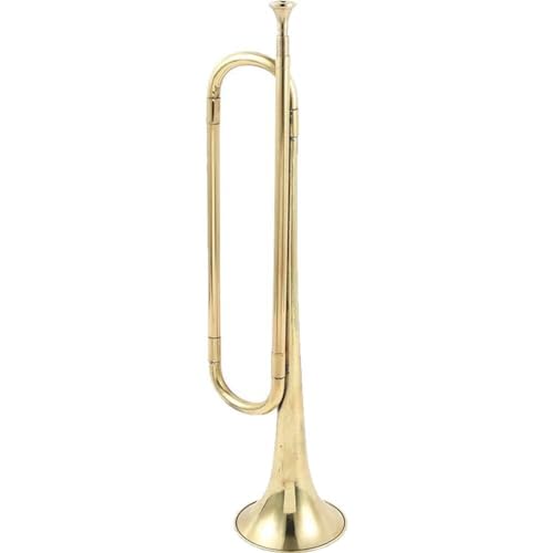 Cuerno de caballería de trompeta de latón con boquilla Instrumento musical para principiantes para...