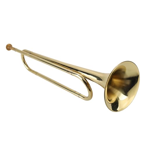 Trompeta de Caballería para Estudiantes de Banda Escolar, Hecha de Latón, Soplado Simple con Sonido...