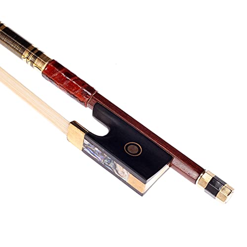 AMZZ Avanzado 4/4 Pernambuco - Arco para violín – Hecho a mano, ligero y equilibrado, pelo de caballo...