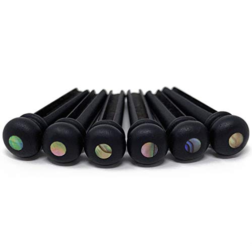 Clavijas para puente de hueso puro de Crosby Audio con incrustación de puntos de abulón para guitarra...