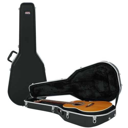 Gator Cases - Carcasa moldeada de plástico ABS para guitarras acústicas; se adapta a guitarras...