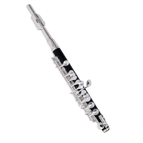 Flautín Piccolo con llave en C cuerpo niquelado y plateado material de resina ABS Flauta Baja