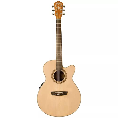 Washburn - Guitarra acústica eléctrica (6 cuerdas), WG7SCE-A.