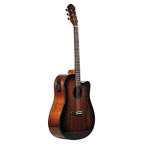 LA SEVILLANA Guitarra Electroacústica tipo texana TX-200CEQ color sombreado
