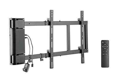 ynVISION.DESIGN Soporte de pared motorizado para TV de 32 a 75 pulgadas con control remoto, gira hasta 90...