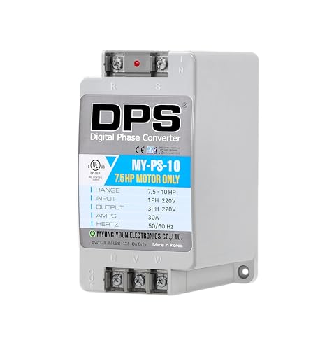 DPS Sinlge Convertidor de fase a 3 fases, 10 HP, 30 A, entrada/salida 200 V - 240 V MY-PS-10 modelo debe...