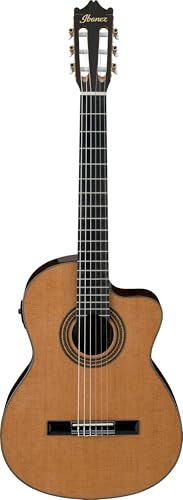Ibanez Guitarra clásica de 6 cuerdas, derecha, natural (GA6CE)