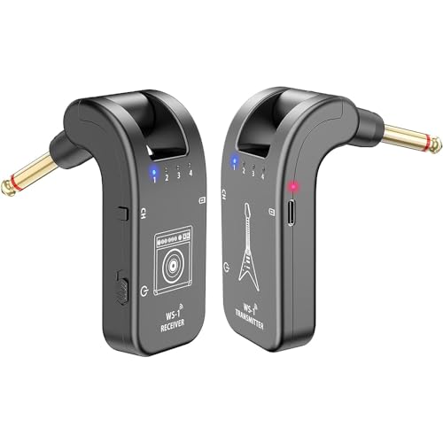 Sistema de guitarra inalámbrico de 2.4 GHz, JESWO receptor transmisor de guitarra inalámbrico digital...