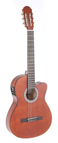 Gewa ISGEWPS510190 Guitarra de concierto Electroacústica, derecha, 4/4 Nogal Slim, Negro
