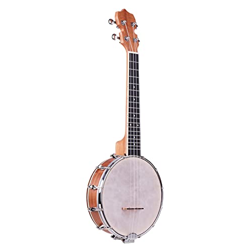 Banjo Uke con reson r Concert de 23 PU adas, Banjolele de 4 Cuerdas, Cuerpo de sapeli, mástil de okoume,...