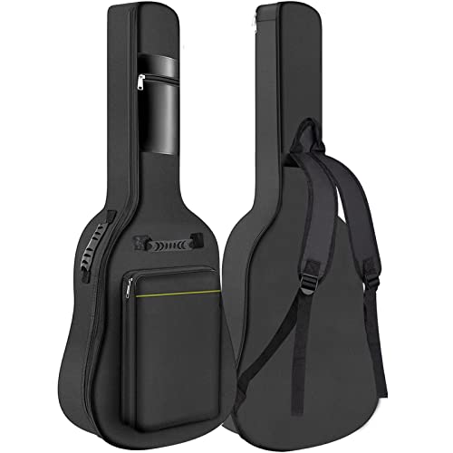 GLEAM - Estuche para guitarra (0.8 cm, acolchado de esponja para guitarra acústica de 104 cm, resistente...