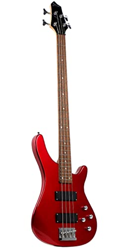 Bajo eléctrico Deviser LB34,Buena Calidad, Rojo, incluye funda y cable