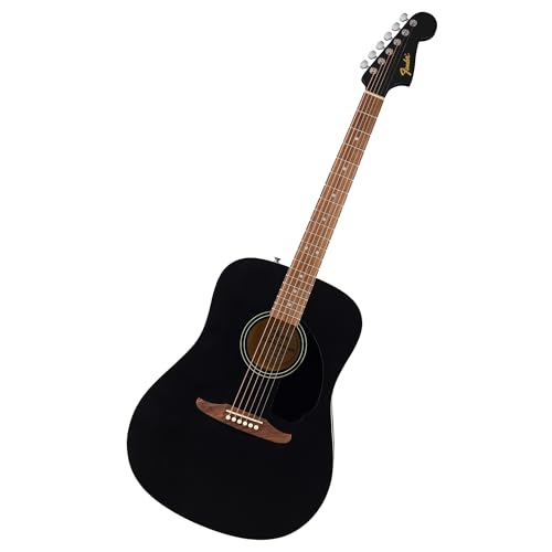 Fender Guitarra Acústica California Debut Redondo™, Spruce Top, Black Pickguard, Black