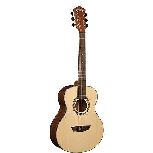 Washburn Apprentice G-Mini 5 con bolsa para conciertos, guitarra acústica, natural