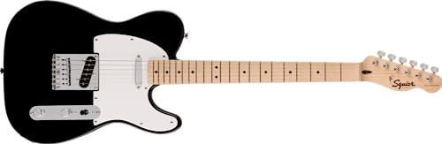 Squire Sonic Telecaster Guitarra eléctrica, negro, diapasón de arce