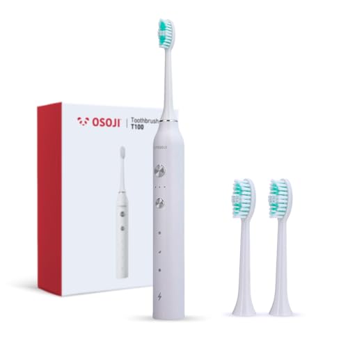 OSOJI Cepillo Dental Eléctrico T100 con Cabezal Redondo y Mango Ergonómico – Cepillo Super Sónico...