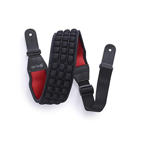 KLIQ AirCell - Correa de guitarra para bajo y guitarra eléctrica con almohadilla de neopreno de 3...
