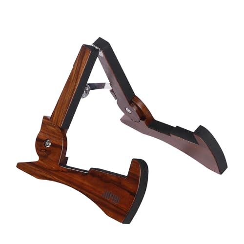 JIPIS Soporte portátil para guitarra acústica, eléctrica, bajo, banjo clásico y ukelele, de madera...