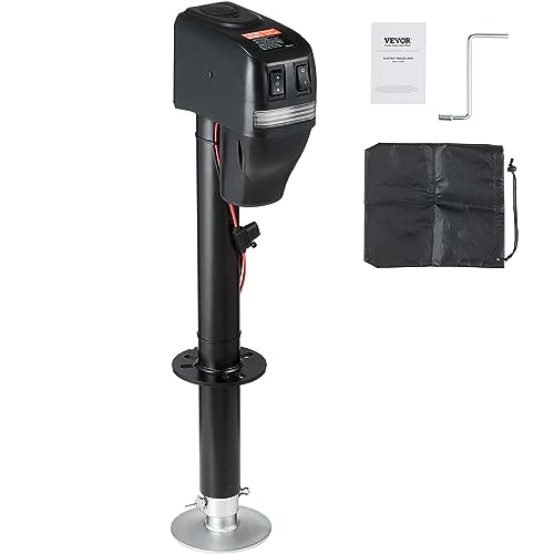 VEVOR - Gato eléctrico para Remolque, Capacidad de Peso de 4000 Libras, Conector de lengüeta eléctrico...