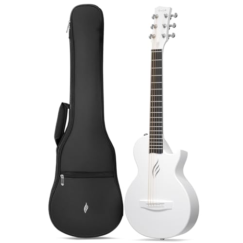 Enya Nova Go Mini guitarra acústica de fibra de carbono tamaño 1/4 guitarra acútica de viaje con kit...