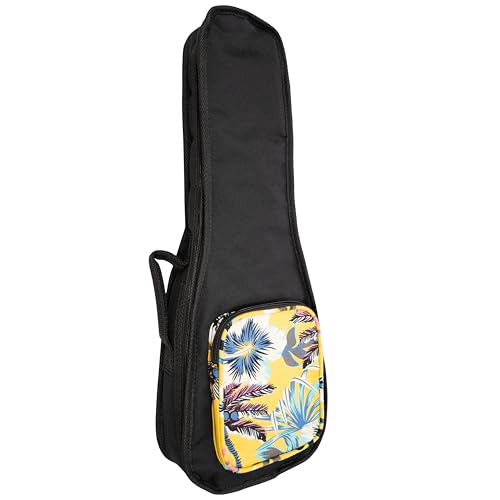 KIWAYA 9-ST/YF - Funda para ukelele, Amarillo, Funda ligera y suave para ukelele tenor