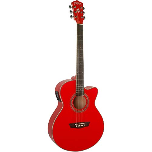 Guitarra Electro-acustica Color Rojo Washburn Ea12 Red