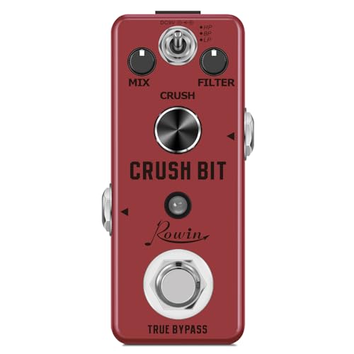 Rowin LEF-3810 - Pedal de efecto de guitarra (3 modos), HP/normal/LP, con carcasa de metal completa