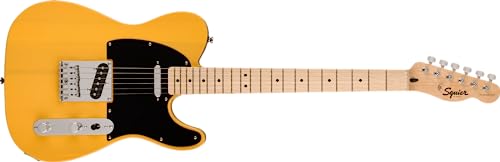 Squire Sonic Telecaster Guitarra eléctrica, rubio mariposo, diapasón de arce