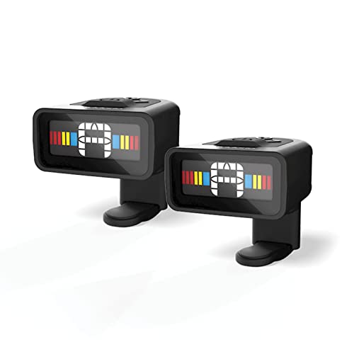 D'Addario Eclipse Micro Headstock Clip-On Guitar Tuner, compacto, afinación rápida y precisa para...