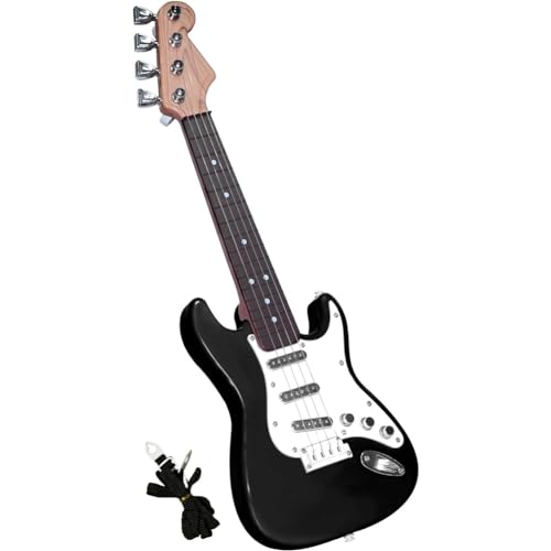 Besuso Juguete de Guitarra de 17 Pulgadas para NiñOs, Instrumentos Musicales de Guitarra EléCtrica de 4...