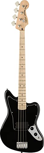 Squier Affinity Series Jaguar Bass, Negro, Diapasón de arce