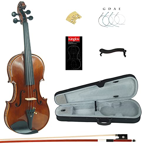 Kinglos 4/4 Hecho a Mano Madera Maciza Estudiante Acústico Violín Conjunto - PHB1004