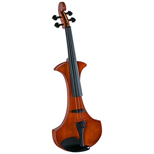Cremona SV-180BKE Premier - Violín eléctrico para estudiantes, color negro brillante, tamaño 4/4,...
