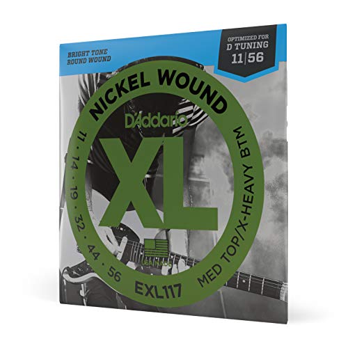 D'Addario | XL | Cuerdas para Guitarra Eléctrica | 6 cuerdas | Calibre medio agudos/extra pesado graves,...