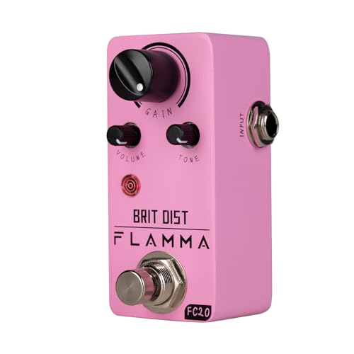 FLAMMA FC20 - Pedal de distorsión para guitarra eléctrica, con efecto de distorsión de alta ganancia y...