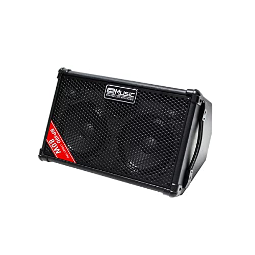Coolmusic - Amplificador de guitarra acústica BP40D - Altavoz Bluetooth portátil de 80 W W/batería con...