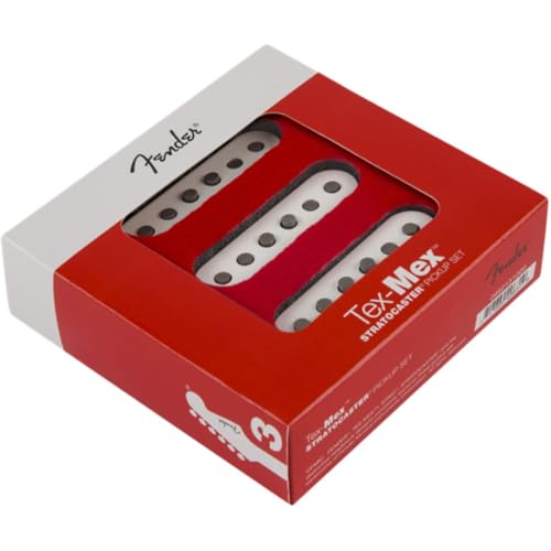 Fender Juego de Pastillas Tex-Mex™ Single-Coil para Guitarra Eléctrica Stratocaster, Bobina Simple