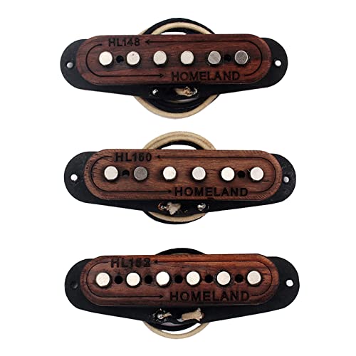 Juego de 3 pastillas de bajo eléctrico de palisandro, juego tradicional para 6 cuerdas de guitarra...