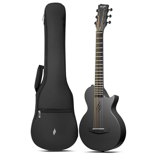 Enya Nova Go Mini guitarra acústica de fibra de carbono tamaño 1/4 guitarra acútica de viaje con kit...