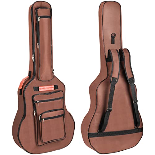 Bekith - Bolsa para guitarra acústica de 40 41 42 pulgadas, 6 bolsillos, impermeable, tela Oxford...