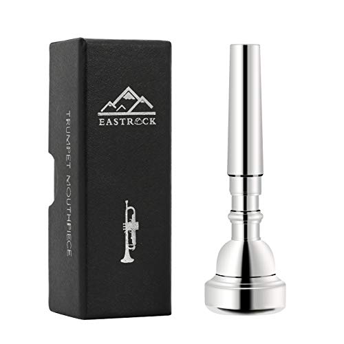 EastRock - Boquilla para trompeta 7C, bañada en plata, boquilla de trompeta, accesorios para...