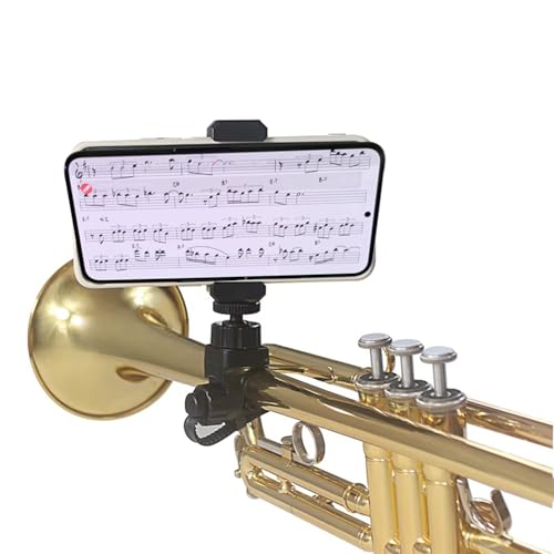 Soporte ajustable para teléfono de trompeta, clarinete, banda de marcha, clip de latón, para clarinete,...