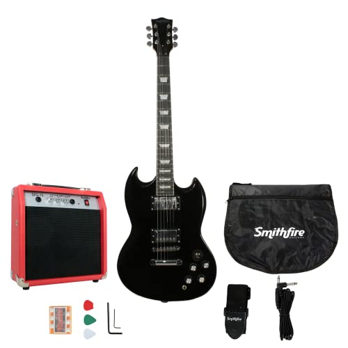 Smithfire SG-310 Guitarra Eléctrica Pack, Negro