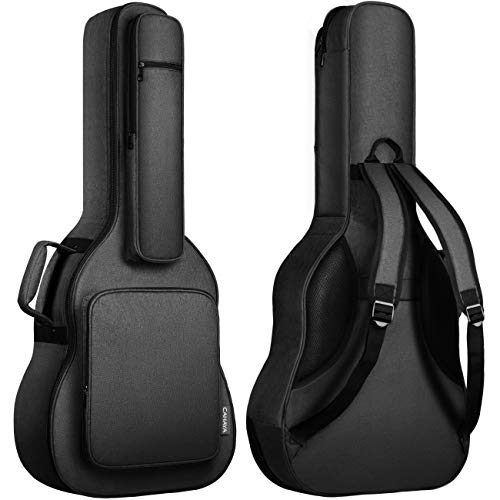 CAHAYA CY0244 - Funda para guitarra acústica, suave, acolchada, 0.7 pulgadas de grosor, con 5 bolsillos,...