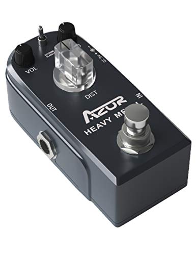 AZOR - Pedal de guitarra de distorsión de metal pesado, 3 modos, controles de efecto para guitarra...