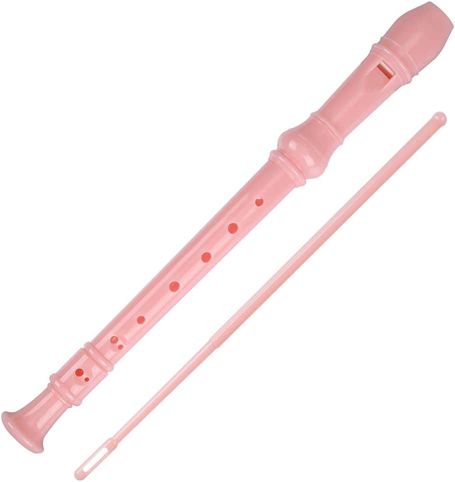 Slzhds Flauta Dulce Soprano de 8 Agujeros, Flauta de Música Soprano con Varilla de Limpieza, Flauta de...