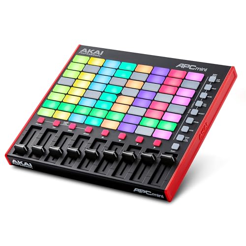 Akai Professional APC Mini MK2 - driver USB MIDI Pad para lanzamiento de clips con Ableton Live Lite, 64...