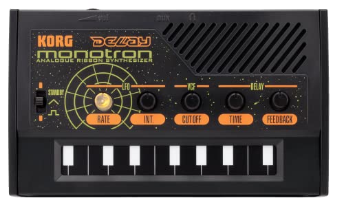 Korg Monotron Sintetizador de 16 teclas, sintetizador monotron delay análogo, Negro
