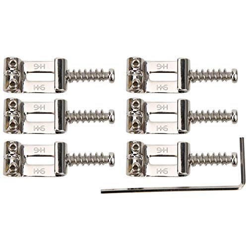 6 piezas de cobre aleación de zinc guitarra eléctrica monturas puente con llave para accesorios de...